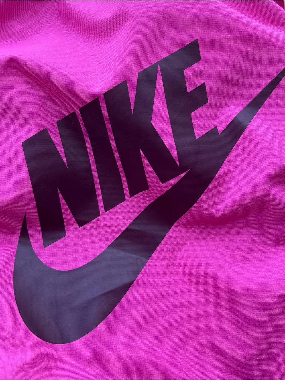 Nike Hot Pink Drawstring Backpack with Black Logo - Picture 2 of 4